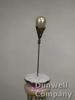 Vintage Hatpin – Tear Shaped Pearl Bead on a Long Shaft