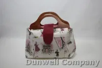Carpet Bag - Paris Couture Canvas Ivory and Pink